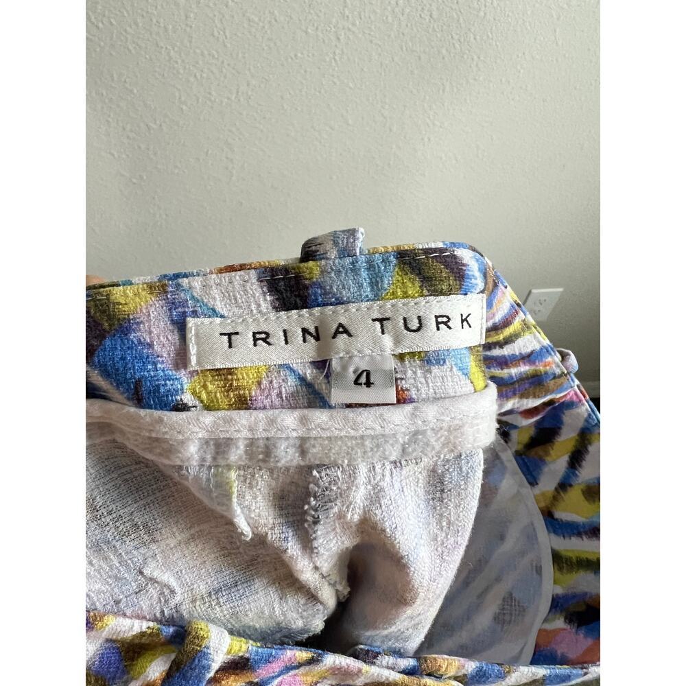 Trina Turk Colorful Zebra Print Shorts Women's 4 Rainbow Summer Bold Statement - Picture 9 of 10